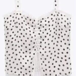 ZARA STUDIO LIMITED EDITION POLKA DOT TOP SIZE S 3643/741/251